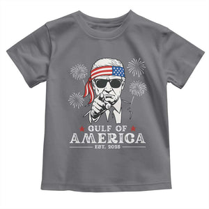 Patriotic Gulf Of USA Est 2025 Toddler T Shirt Funny Trump Happy 4th Of July TS02 Charcoal Print Your Wear