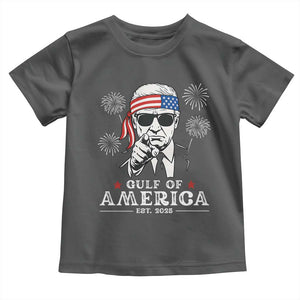 Patriotic Gulf Of USA Est 2025 Toddler T Shirt Funny Trump Happy 4th Of July TS02 Dark Heather Print Your Wear