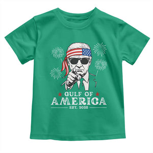 Patriotic Gulf Of USA Est 2025 Toddler T Shirt Funny Trump Happy 4th Of July TS02 Irish Green Print Your Wear