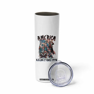 Patriotic Horror Mashup Skinny Tumbler America Killing It Since 1776 TS02 Print Your Wear