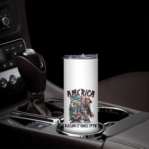 Patriotic Horror Mashup Skinny Tumbler America Killing It Since 1776 TS02 Print Your Wear