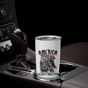 Patriotic Horror Mashup Tumbler Cup America Killing It Since 1776 TS02 Print Your Wear