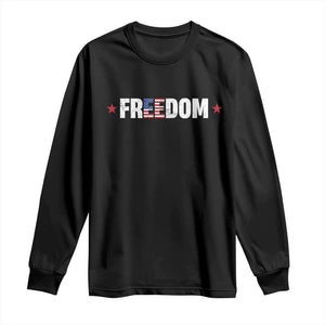 Patriotic Long Sleeve Shirt Freedom American Flag 4th of July TS10 Black Print Your Wear