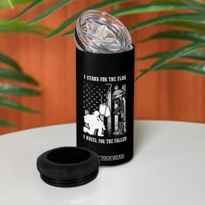 Patriotic Memorial Day 4 in 1 Can Cooler Tumbler We Stand For the Flag We Kneel For The Fallen US Patriots TS02 Print Your Wear