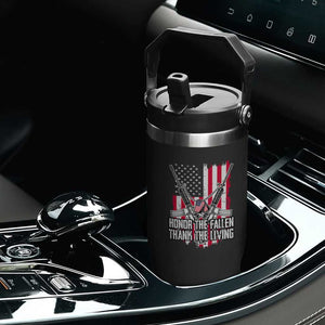 Patriotic Memorial Day Flip Straw Tumbler Honor The Fallen Thank The Living Memorial Day Veterans Day TS02 Print Your Wear