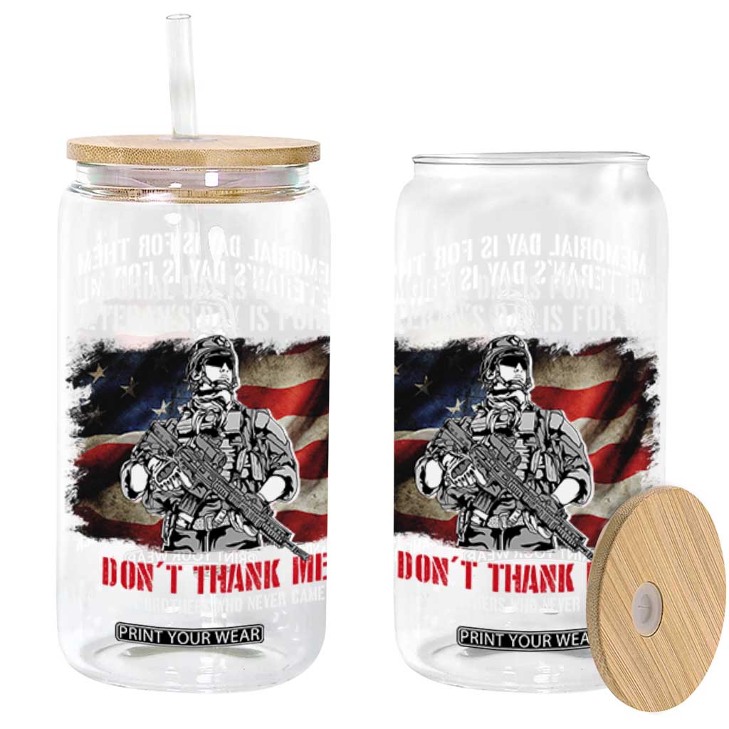 Patriotic Memorial Day Glass Can Remember Our Heroes Veterans Brothers American Flag TS02 Black Print Your Wear