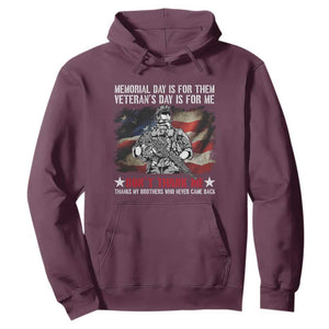 Patriotic Memorial Day Hoodie Remember Our Heroes Veterans Brothers American Flag TS02 Maroon Print Your Wear