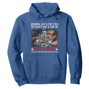 Patriotic Memorial Day Hoodie Remember Our Heroes Veterans Brothers American Flag TS02 Royal Blue Print Your Wear