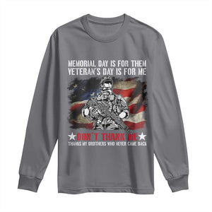 Patriotic Memorial Day Long Sleeve Shirt Remember Our Heroes Veterans Brothers American Flag TS02 Charcoal Print Your Wear