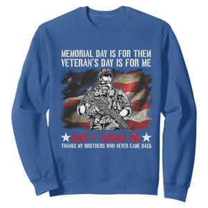 Patriotic Memorial Day Sweatshirt Remember Our Heroes Veterans Brothers American Flag TS02 Royal Blue Print Your Wear