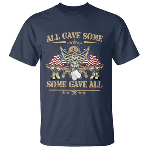 Patriotic Memorial Day T Shirt All Gave Some Some Gave All Veterans Memorials Day US Flag TS02 Navy Print Your Wear