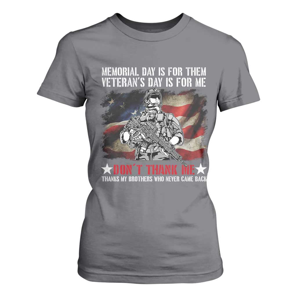 Patriotic Memorial Day T Shirt For Women Remember Our Heroes Veterans Brothers American Flag TS02 Charcoal Print Your Wear