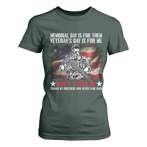 Patriotic Memorial Day T Shirt For Women Remember Our Heroes Veterans Brothers American Flag TS02 Dark Forest Green Print Your Wear
