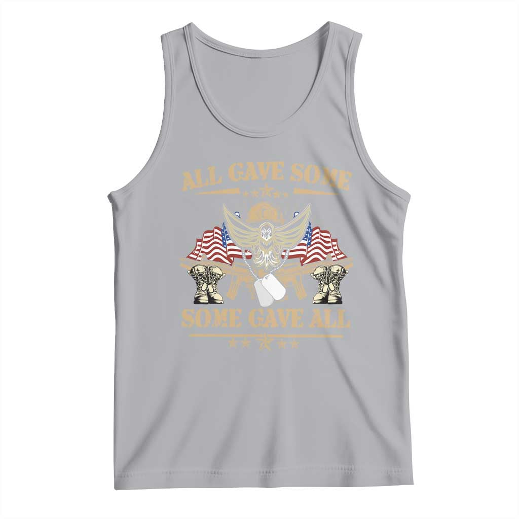 Patriotic Memorial Day Tank Top All Gave Some Some Gave All Veterans Memorials Day US Flag TS02 Athletic Heather Print Your Wear