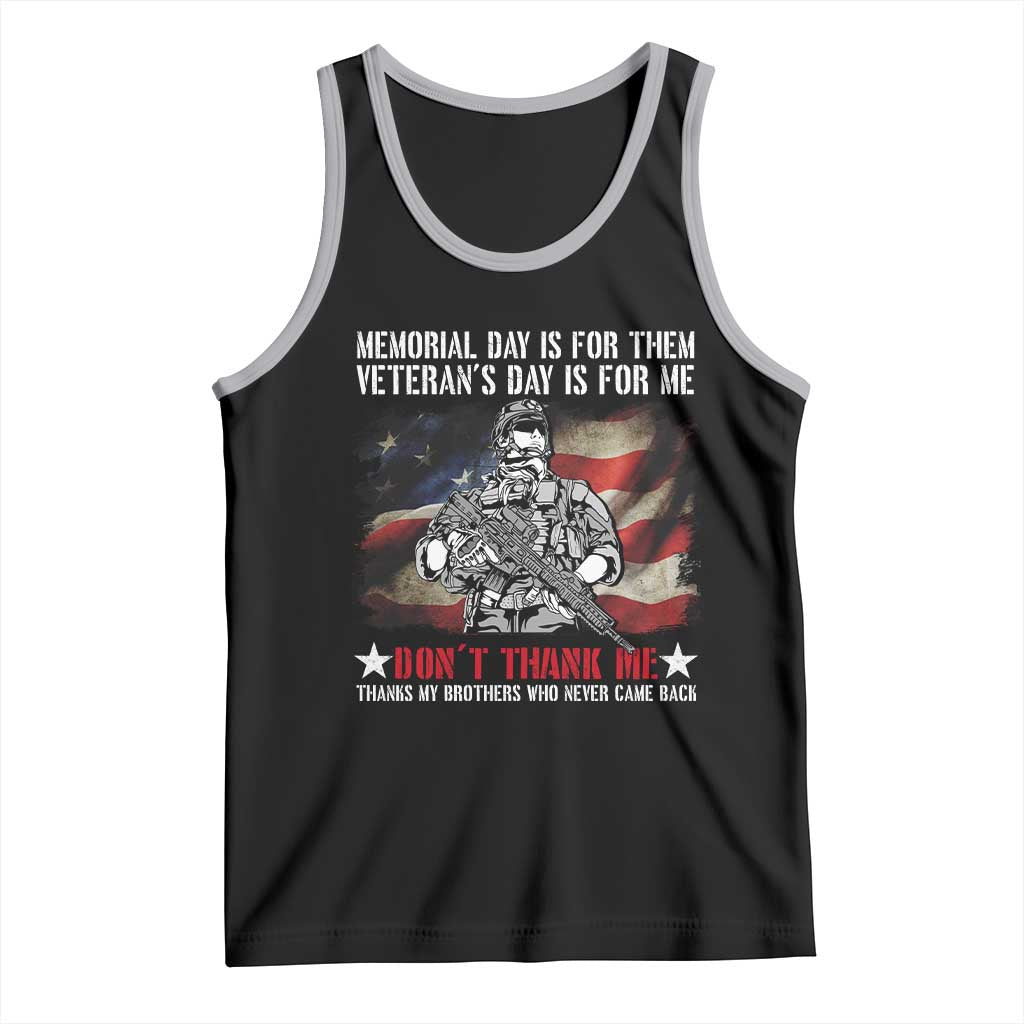 Patriotic Memorial Day Tank Top Remember Our Heroes Veterans Brothers American Flag TS02 Black Athletic Heather Print Your Wear