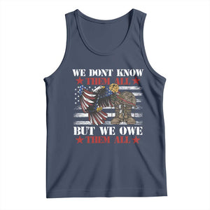 Patriotic Memorial Day Tank Top We Don't Know Them All But We Owe Them All TS02 Navy Print Your Wear