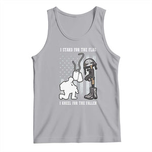 Patriotic Memorial Day Tank Top We Stand For the Flag We Kneel For The Fallen US Patriots TS02 Athletic Heather Print Your Wear