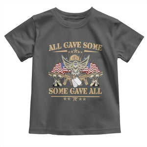 Patriotic Memorial Day Toddler T Shirt All Gave Some Some Gave All Veterans Memorials Day US Flag TS02 Dark Heather Print Your Wear