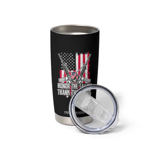 Patriotic Memorial Day Tumbler Cup Honor The Fallen Thank The Living Memorial Day Veterans Day TS02 Print Your Wear