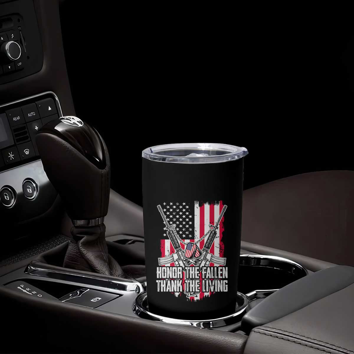 Patriotic Memorial Day Tumbler Cup Honor The Fallen Thank The Living Memorial Day Veterans Day TS02 Print Your Wear
