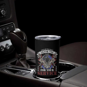 Patriotic Memorial Day Tumbler Cup Thank You For Your Service Veterans Remembrance TS02 Print Your Wear