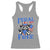 Patriotic Raccoon 4th of July Racerback Tank Top Feral But Free USA Flag TS10 Sport Gray Print Your Wear