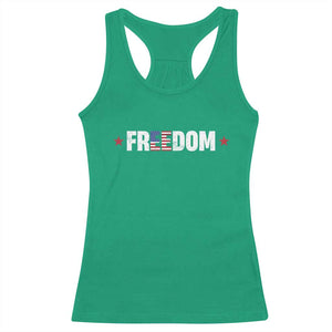 Patriotic Racerback Tank Top Freedom American Flag 4th of July TS10 Irish Green Print Your Wear