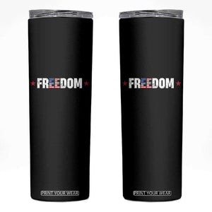 Patriotic Skinny Tumbler Freedom American Flag 4th of July TS10 Black Print Your Wear