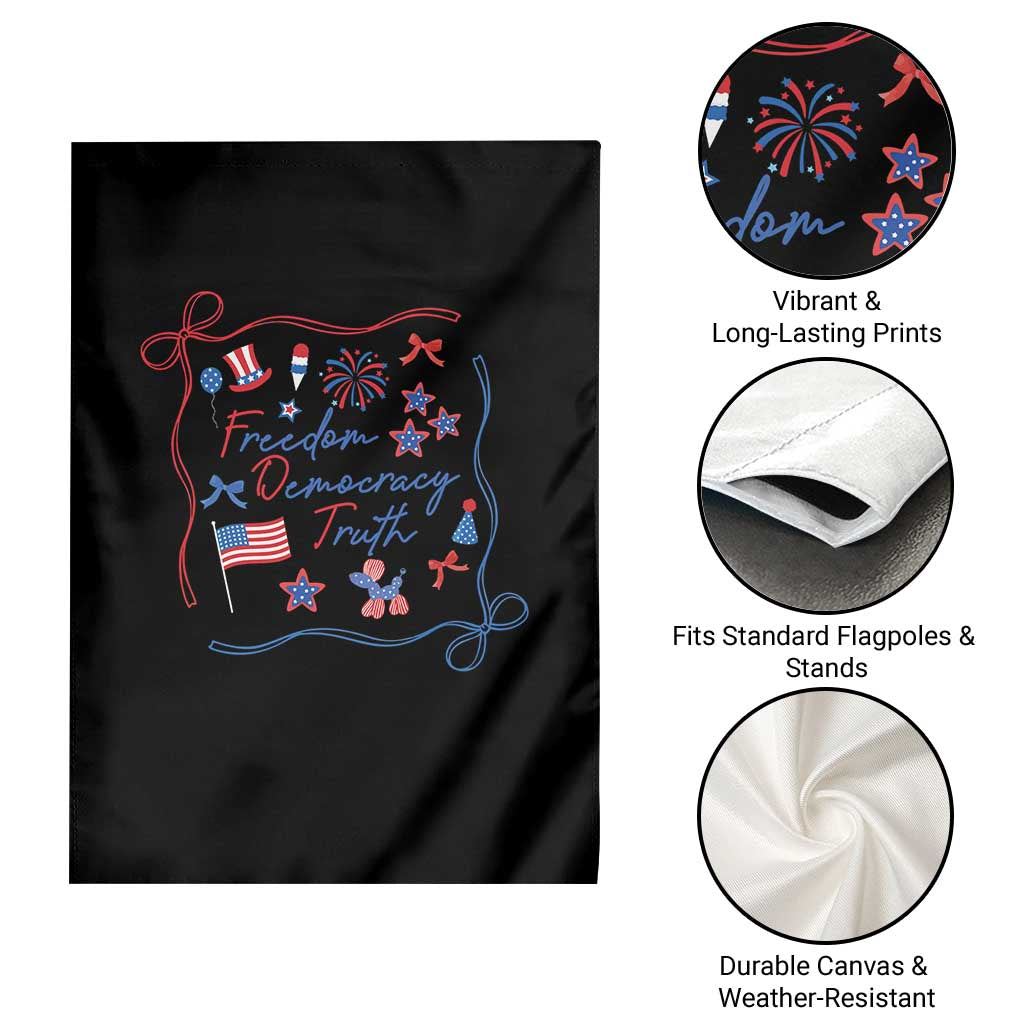 Patriotic Subtle FDT Garden Flag Coquette Bow Patriotic 4th of July TS10 Print Your Wear
