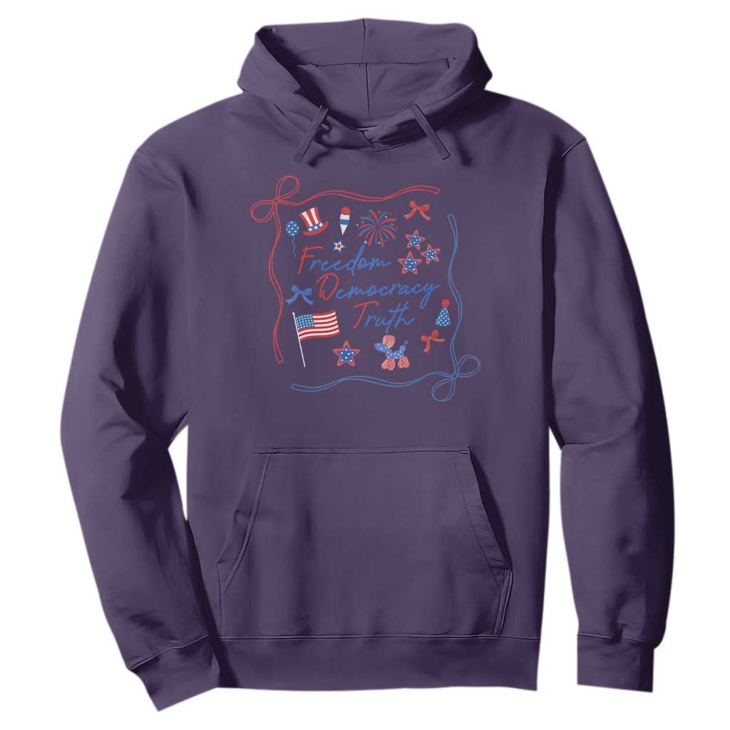 Patriotic Subtle FDT Hoodie Coquette Bow Patriotic 4th of July TS10 Purple Print Your Wear