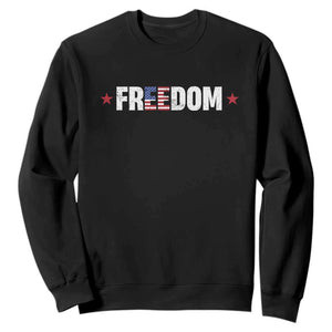 Patriotic Sweatshirt Freedom American Flag 4th of July TS10 Black Print Your Wear