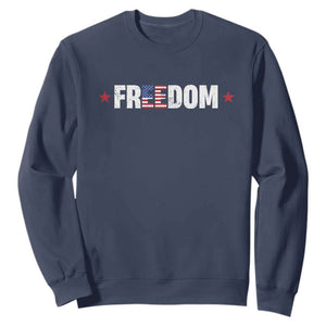 Patriotic Sweatshirt Freedom American Flag 4th of July TS10 Navy Print Your Wear