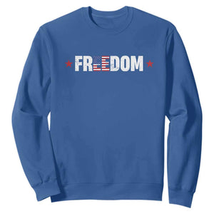 Patriotic Sweatshirt Freedom American Flag 4th of July TS10 Royal Blue Print Your Wear