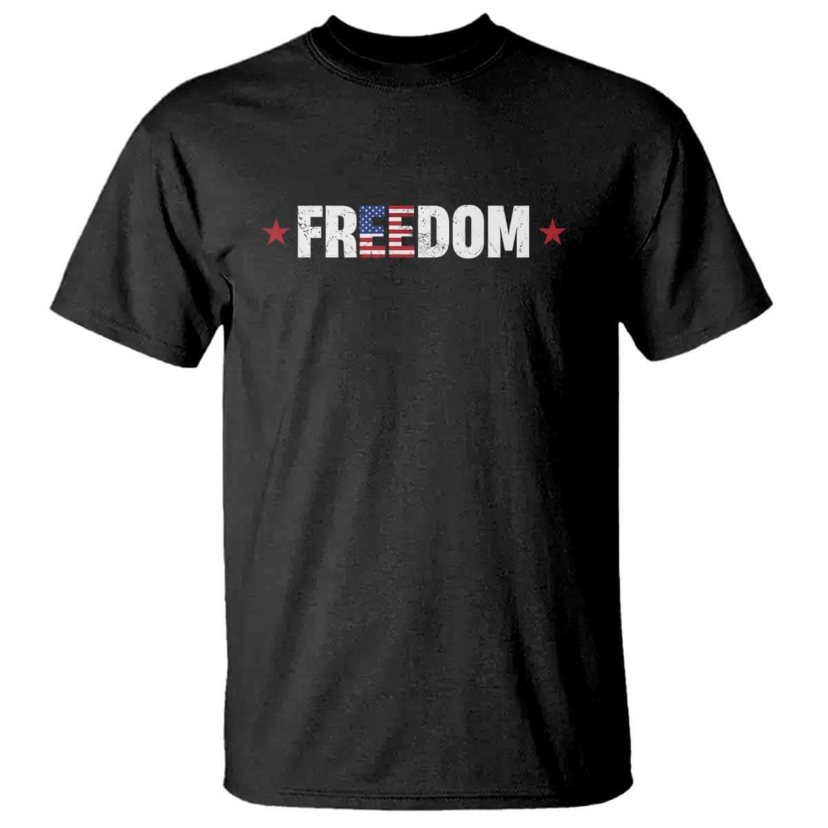 Patriotic T Shirt Freedom American Flag 4th of July TS10 Black Print Your Wear