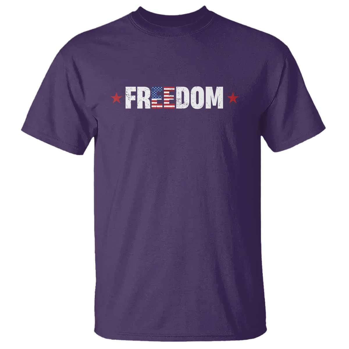 Patriotic T Shirt Freedom American Flag 4th of July TS10 Purple Print Your Wear