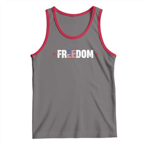 Patriotic Tank Top Freedom American Flag 4th of July TS10 Deep Heather Red Print Your Wear