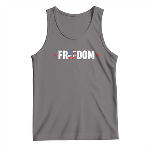 Patriotic Tank Top Freedom American Flag 4th of July TS10 Deep Heather Print Your Wear