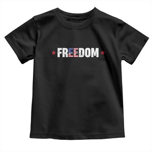 Patriotic Toddler T Shirt Freedom American Flag 4th of July TS10 Black Print Your Wear