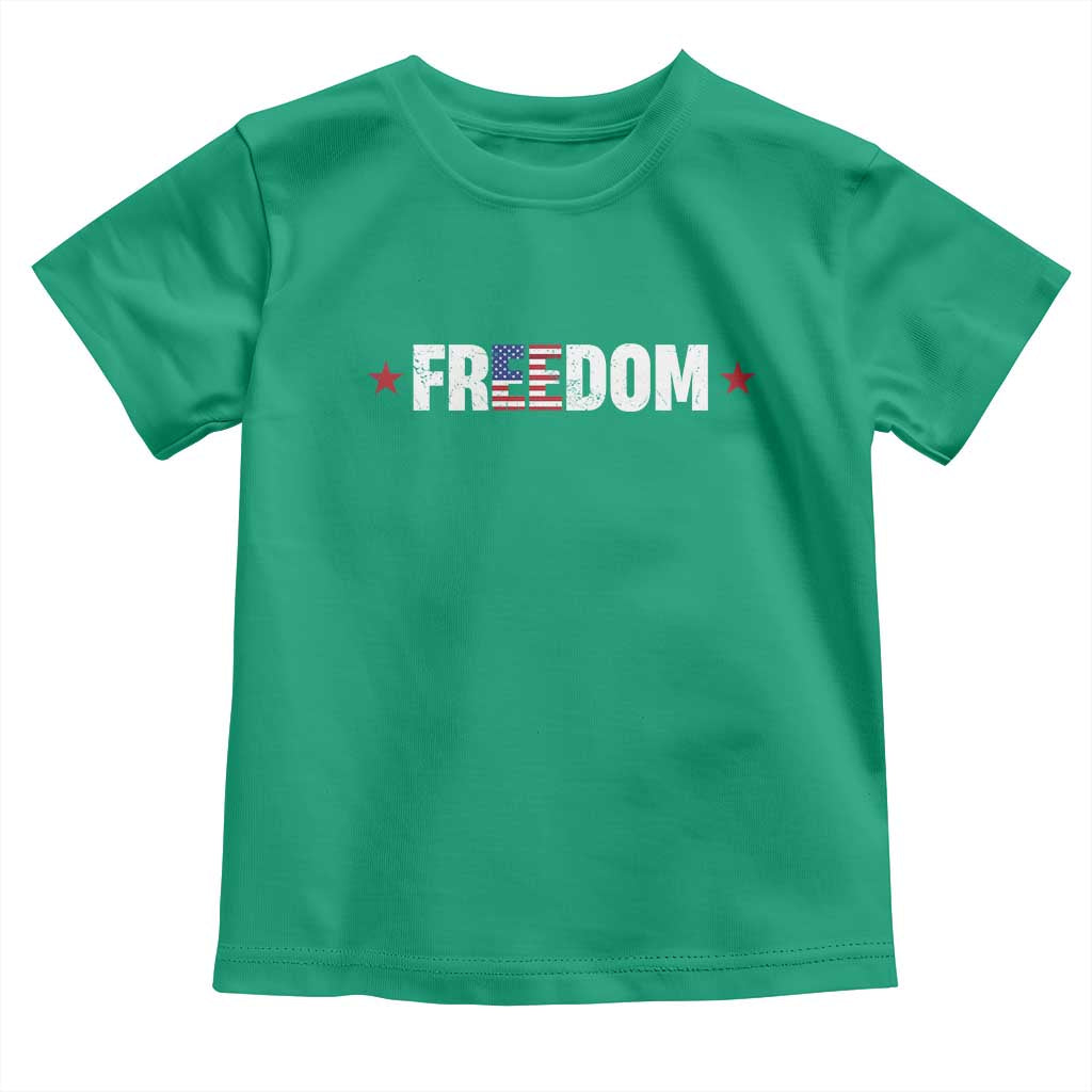 Patriotic Toddler T Shirt Freedom American Flag 4th of July TS10 Irish Green Print Your Wear