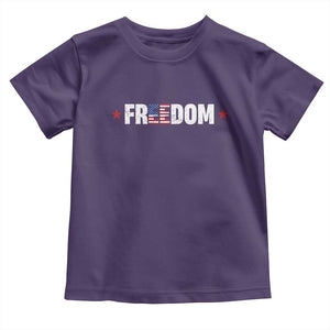 Patriotic Toddler T Shirt Freedom American Flag 4th of July TS10 Purple Print Your Wear