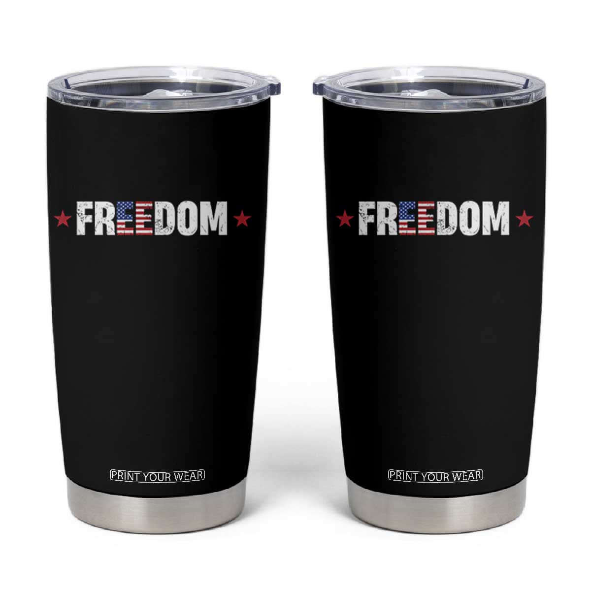 Patriotic Tumbler Cup Freedom American Flag 4th of July TS10 Black Print Your Wear