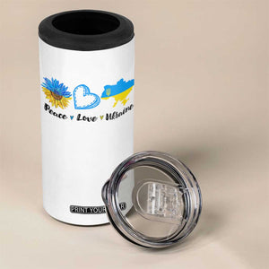 Peace Love Ukraine Sunflower Flag 4 in 1 Can Cooler Tumbler TS10 Print Your Wear