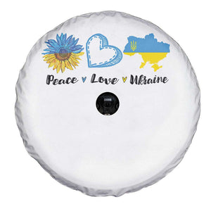 Peace Love Ukraine Sunflower Flag Spare Tire Cover TS10 Print Your Wear