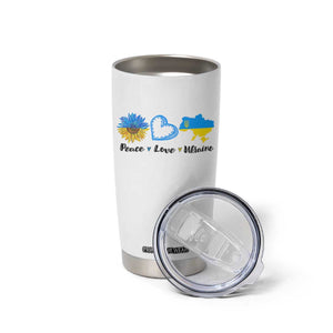 Peace Love Ukraine Sunflower Flag Tumbler Cup TS10 Print Your Wear