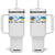 Peace Love Ukraine Sunflower Flag Tumbler With Handle TS10 One Size: 40 oz White Print Your Wear