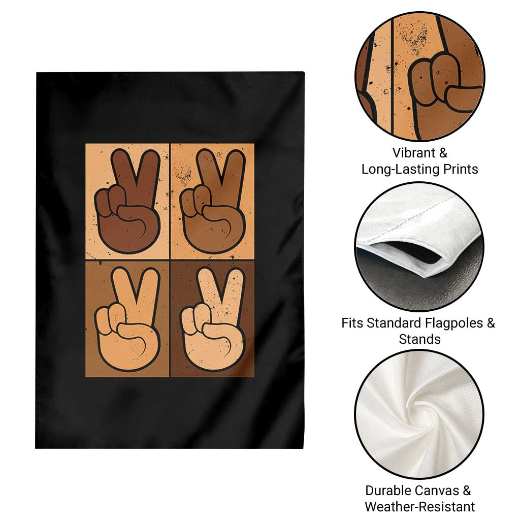 Peace Sign Equality for All Garden Flag Peace Out V Fingers Hand Equal Rights TS10 Print Your Wear