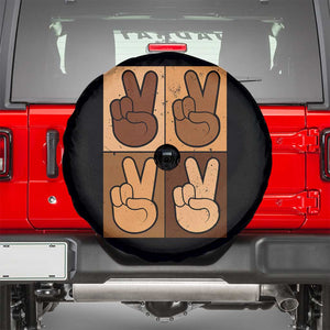 Peace Sign Equality for All Spare Tire Cover Peace Out V Fingers Hand Equal Rights TS10 Black Print Your Wear