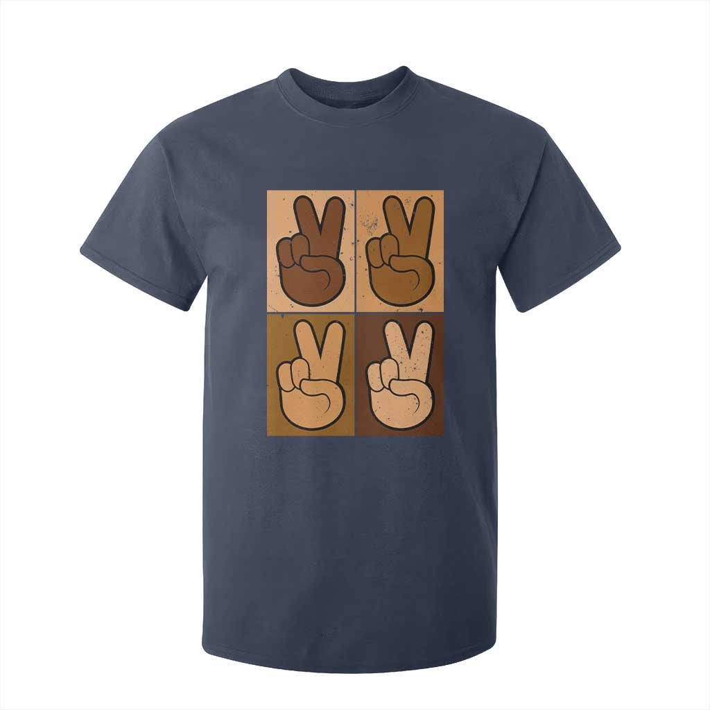 Peace Sign Equality for All T Shirt For Kid Peace Out V Fingers Hand Equal Rights TS10 Navy Print Your Wear
