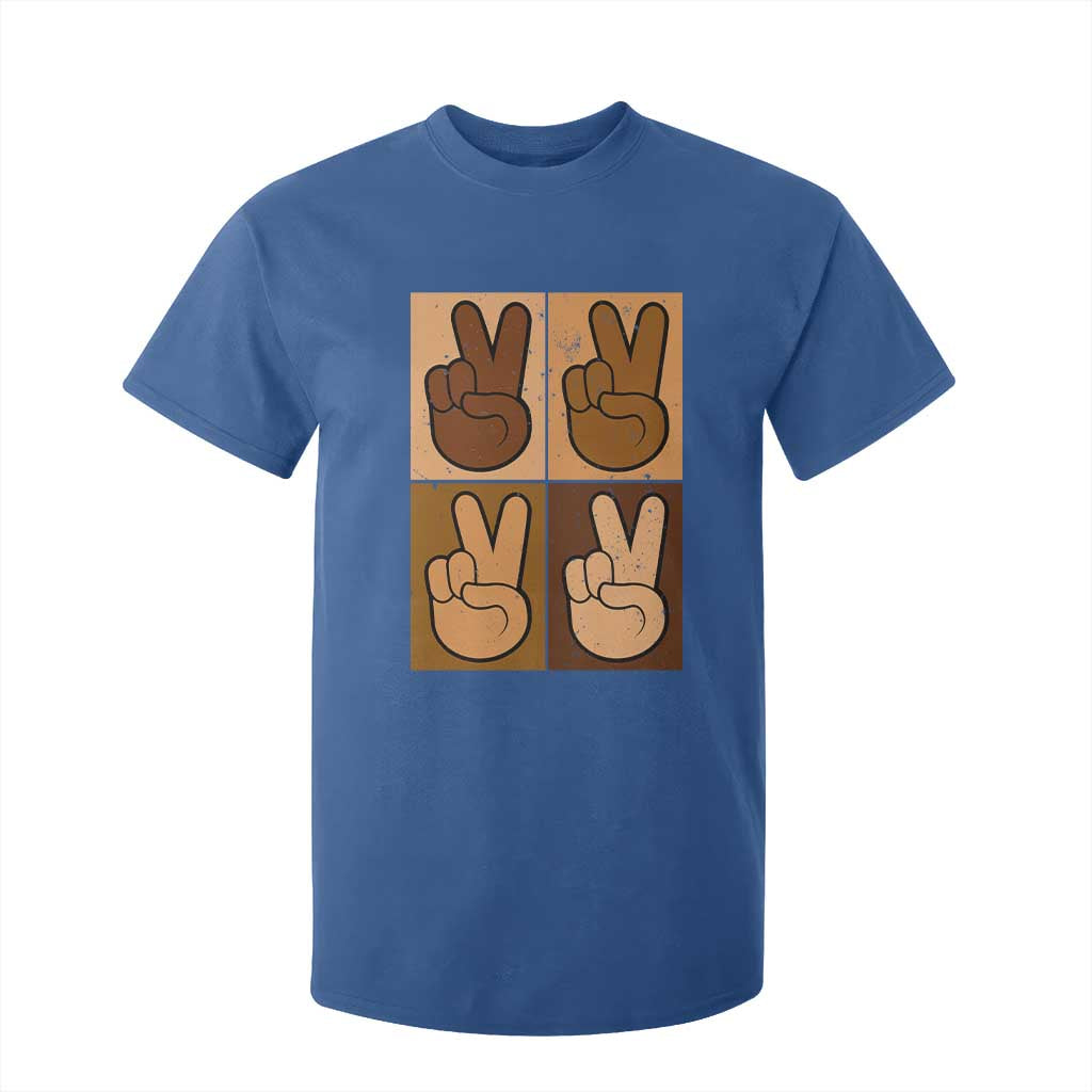 Peace Sign Equality for All T Shirt For Kid Peace Out V Fingers Hand Equal Rights TS10 Royal Blue Print Your Wear