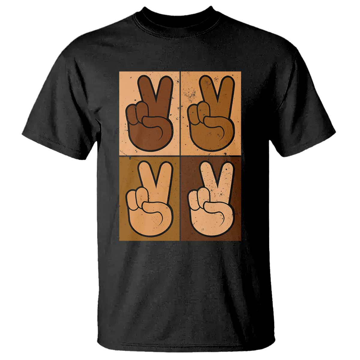 Peace Sign Equality for All T Shirt Peace Out V Fingers Hand Equal Rights TS10 Black Print Your Wear